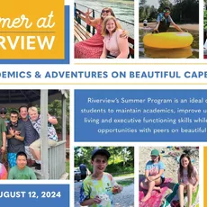 Summer at Riverview offers programs for three different age groups: Middle School, ages 11-15; High School, ages 14-19; and the Transition Program, GROW (Getting Ready for the Outside World) which serves ages 17-21.⁠
⁠
Whether opting for summer only or an introduction to the school year, the Middle and High School Summer Program is designed to maintain academics, build independent living skills, executive function skills, and provide social opportunities with peers. ⁠
⁠
During the summer, the Transition Program (GROW) is designed to teach vocational, independent living, and social skills while reinforcing academics. GROW students must be enrolled for the following school year in order to participate in the Summer Program.⁠
⁠
For more information and to see if your child fits the Riverview student profile visit domainin.net/admissions or contact the admissions office at admissions@domainin.net or by calling 508-888-0489 x206